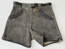 HAELSON BRUCHSAL LEDERHOSE (4) WILDLEDER HOSE BUNDWEITE 30 cm NEU