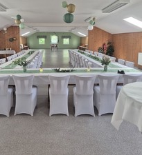 50 Stuhlhussen weiß mit