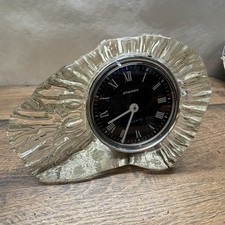 Staiger Glas Tischuhr Vintage