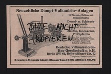 BERLIN, Werbung 1928, Deutsche Vulkanisatoren-Bau GmbH Vulkanisier-Anlagen