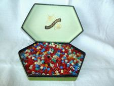 Glasperlen Walzenperlen für Glasperlenuntersetzer  ca 400 Gramm    DDR