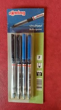 4 x Original Rotring Visupoint F  schwarz + blau OVP  Verpackt
