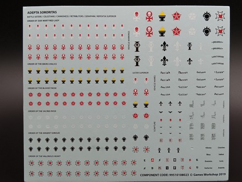 Transfer sheet decals - sheet, adepta