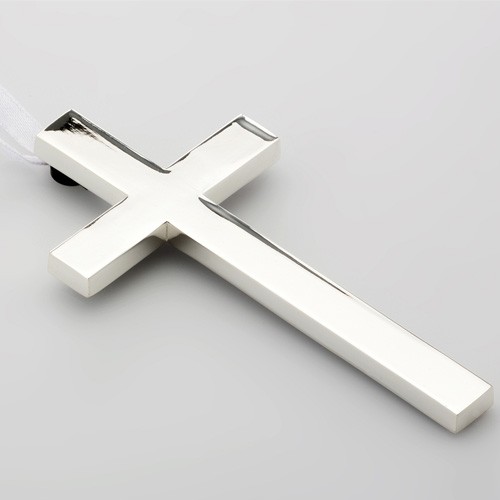 Wandkreuz versilbert cm - 12,