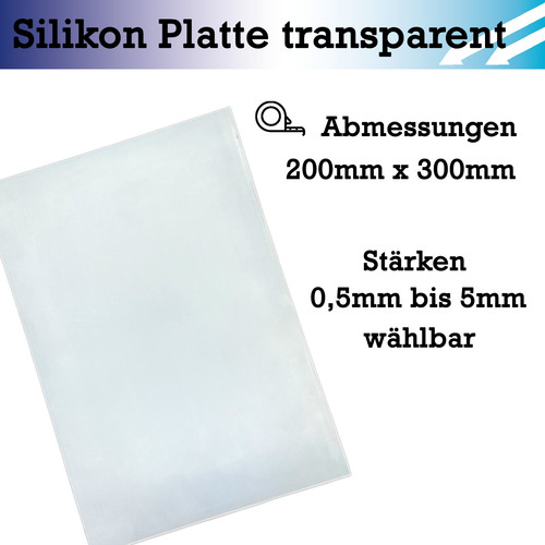 Silikon platte transparent - platte,