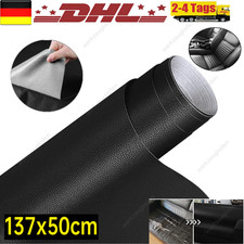 Selbstklebend Patch 137x50cm Lederreparatur Kunstleder Flicken Schwarz 1/2Stk.