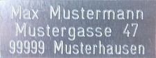 MODELLBAU, GRAVUR - POKAL SCHILDER  ALU  versch. Ausf., Farben u.Größen