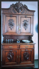 BUFFET SCHRANK ANRICHTE Gründerzeit  Jagd Antik EICHE aufsatz