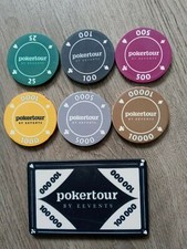 7 verschiedene Turnierchips/Plaque - Casino Spielbank 