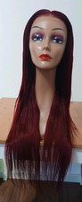 Echthaarperücke Rotwein aus