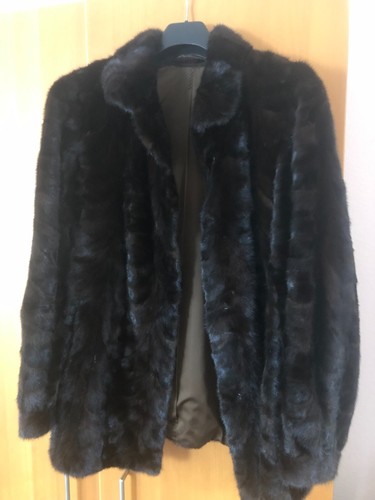 Damen nerzjacke schwarzbraun - damen,