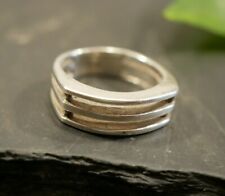 Wunderbarer Sterling 925 Silber Ring Dreifach Modernes Design Gefächert Modern