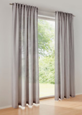 335008-4* heine home Dekoschal Vorhang grau Zugband hellgrau NEU 245 x 140 cm