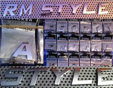 3D Chrom Schrift Buchstabe Aufkleber Wunschtext Buchstaben Zahlen Zeichen 