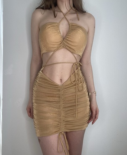 Polly kleid gold - polly,