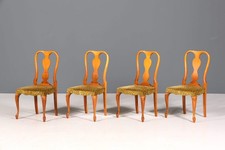 4x Wunderschöne Chippendale Stühle Barock Stil Stuhlset Polsterstuhl Set