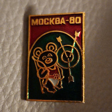 Pin Maskottchen Misha Olympia