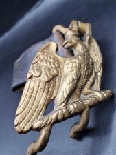 Großer Trommelhaken Preussen Lederstück Kaiserzeit WK Militär Marsch Militaria