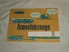 DDR Bastelbogen Armeefahrzeuge 29x20cm 1977