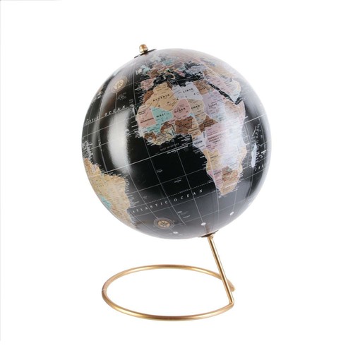 Globus dekofigur schwarz - globus,