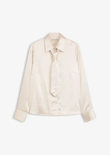 Satinbluse mit abnehmbarer