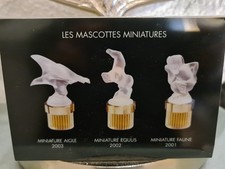 Parfum Miniaturen Set Lalique, Les Mascottes Miniatures & Box