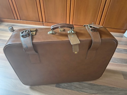 Alter vintage kunstlederkoffer - alter,