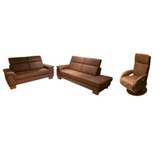 Steinpol Elementgruppe Relaxa 6 0 Stoff Büffel Haselnuss Fuß Holz Eiche Geölt