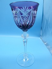 Prunkrömer Weinkelch WMF Christal Cabinet Bleikristall Diamantschliff Rubin Rot