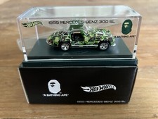 Hot Wheels x A Bathing Ape Bape 1:64  Mercedes Benz 300 SL Rare Japan Camo RLC 