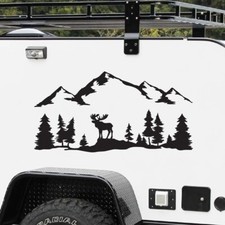 Mountains Moose Camper