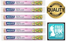6 x Bacofoil EasyCut Klebefolie Nachfüllrolle Lebensmittelverpackung Mikrowelle 35cmx 60m 