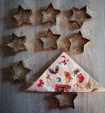 Serviettenhalter 8 Stück goldfarben in Sternenform