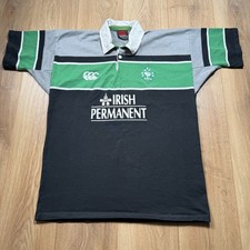 Vintage & Rare Ireland 2001/2002 Large Rugby Shirt Canterbury Black/Green/Grey