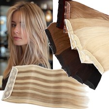 Balayage Dick Ein Tressen Clip In 100% Remy Echthaar Extensions Weft Haarteil DE