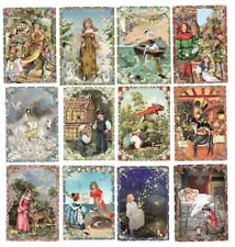 BARBARA BEHR*Nostalgie*Postkarte*mit Glitzereffekt*12 neue Märchen und Fabeln*A6