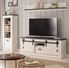 Wohnwand Schrankwand weiß