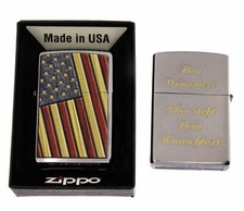 Zippo Feuerzeug Wooden Flag