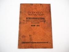 MWM KDW415 E Z D Motor Betriebsanleitung Ersatzteilliste 1952