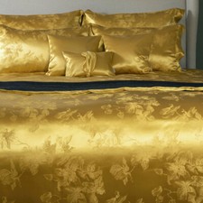 Seidenweber Collection 100% Seiden Bettwäsche Ornamente gewebt Ada J42 gold
