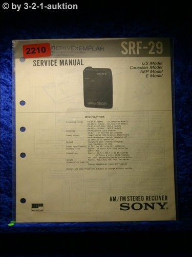 Sony service manual srf - manual,