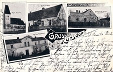 AK Gruss aus Kursdorf 4 Bild Bäckerei Gasthaus..Fraustadt Wschowa gel. 1900 RAR