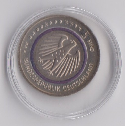Euro münze blauer planet - münze,