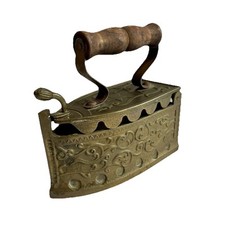 Antik Messing Kohle Eisen