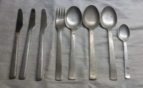 8teile ddr alu besteck - 8teile,