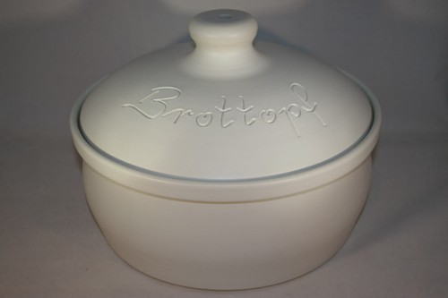 Brottopf rund weiss matt - 30, cm