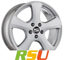 MSW MSW 19 full silver 6.5x15" ET35 LK5 100 ML 57.06 Alufelgen 15 Zoll
