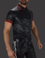 AW-659 Leder Poloshirt Nappa