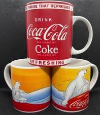 3 x Coca Cola Tasse Becher Mini Mug Eisbär Mini-Tasse Sammeltasse Kaffeebecher