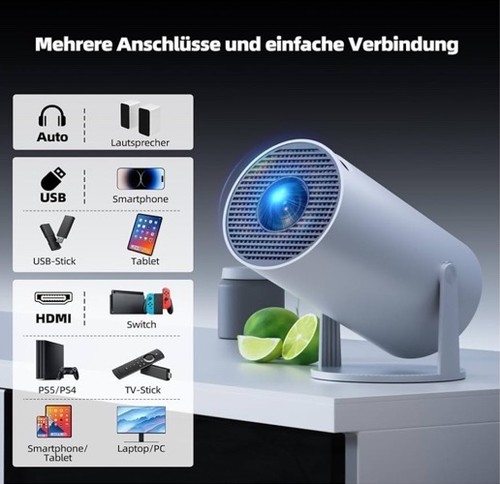 Mini beamer mit wifi6 und - mit,